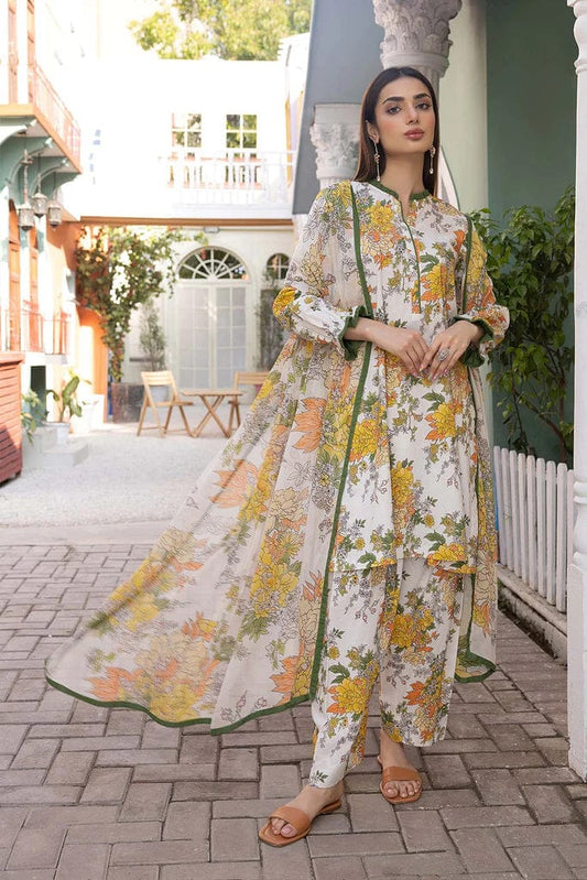 Charizma Linen Digital Printed 3PC By Alif Collection.PK