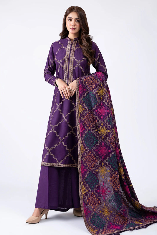 Kayseria Embroidered Dhanak Three Piece By Alif Collection Official