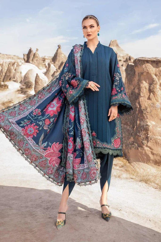Maria B Chikenkari Embroidered lawn 3pc Suit MB-3686