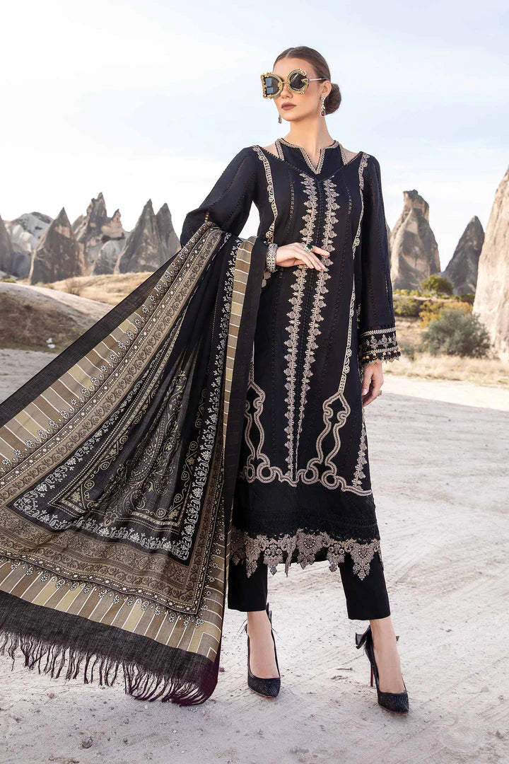 Maria B Embroidered Dhanak Three Piece Alif Collection Official