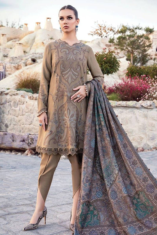 Maria B Embroidered Lawn Three Piece Suit MB-5490