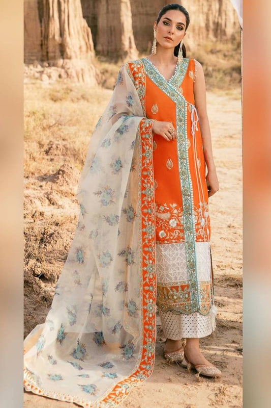 ALIF Embroidered Linen Three Piece Winter Collection