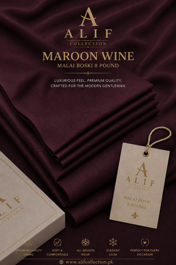 Malai Boski-8 Pound Maroon Wine