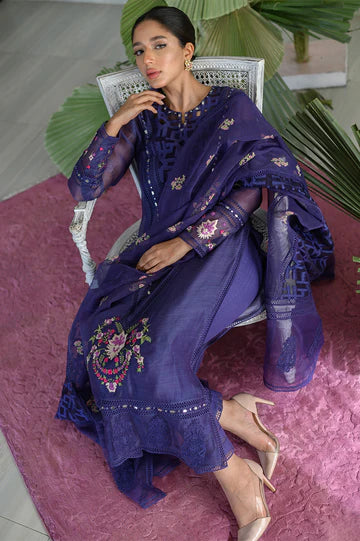 Alif Collection Organza Lawn inner Embroidered 3pc AC-3798