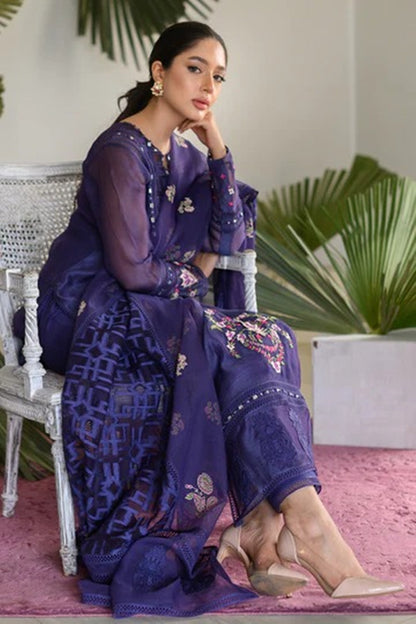 Alif Collection Organza Lawn inner Embroidered 3pc AC-3798